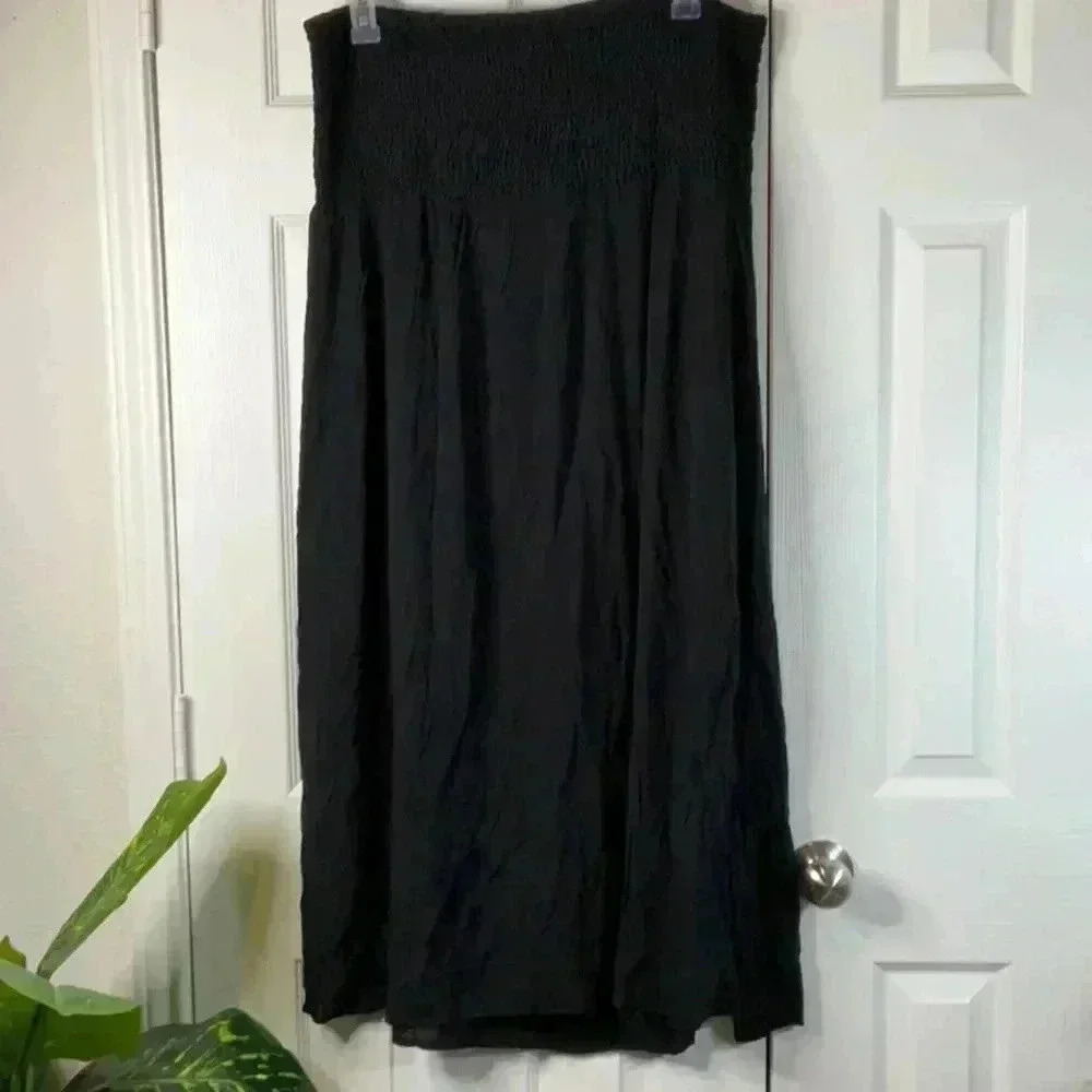 Wild Fable Women's Smocked High Slit Convertible Cover Up Dress 1X - Picture 7 of 12